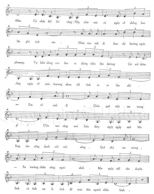 Sheet nhạc Hôm Nào Anh Đi 2